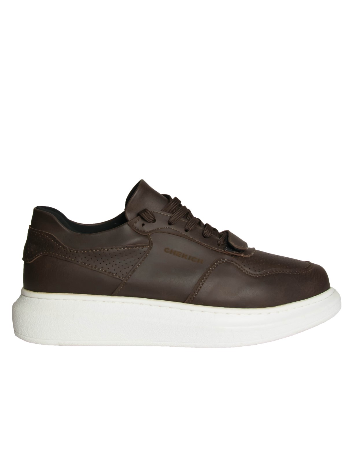 Ανδρικά καφέ Casual Sneakers δερματίνη με Scratch CH073K φωτογραφία